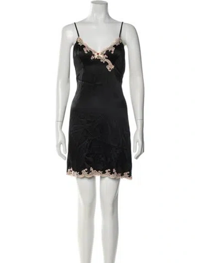 Pre-owned Agent Provocateur Silk Bow Accents Pajamas In Multi
