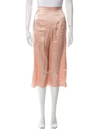 Pre-owned Agent Provocateur Silk Embroidered Accent Pajamas W/ Tags In Pink