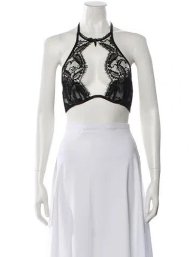 Pre-owned Agent Provocateur Silk Lace Trim Embellishment Lounge Set In White