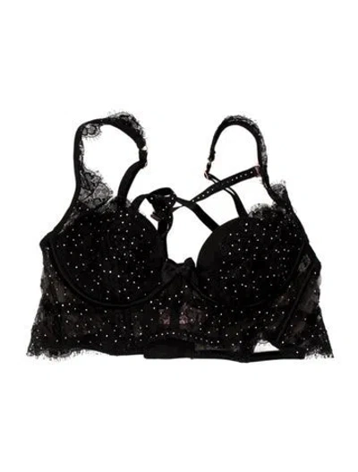 Pre-owned Agent Provocateur Silk Lace Trim Embellishment Nightgown In Black