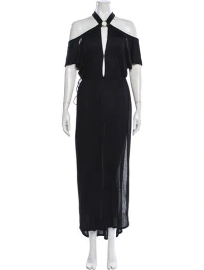 Pre-owned Agent Provocateur Silk Long Dress In Black