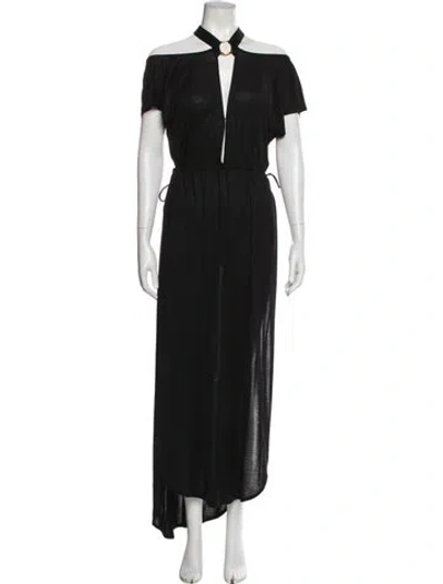 Pre-owned Agent Provocateur Silk Long Dress In Black