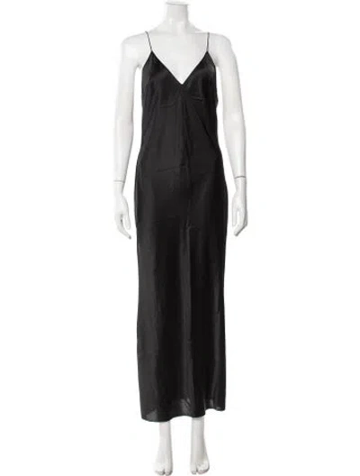 Pre-owned Agent Provocateur Silk Long Dress In Black