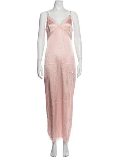Pre-owned Agent Provocateur Silk Long Dress In Pink