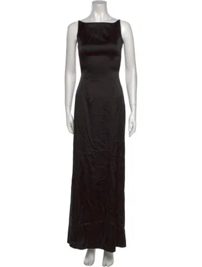 Pre-owned Agent Provocateur Silk Long Dress W/ Tags In Black