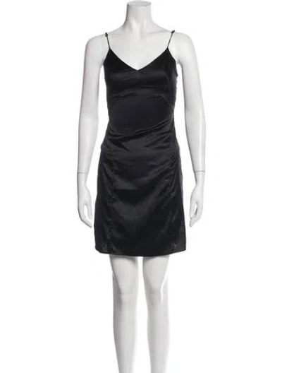 Pre-owned Agent Provocateur Silk Mini Dress In Black