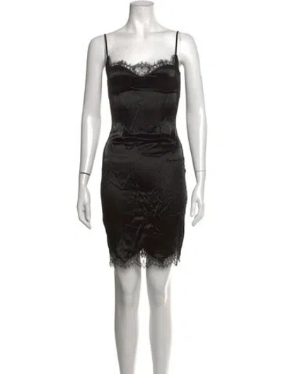 Pre-owned Agent Provocateur Silk Mini Dress In Black