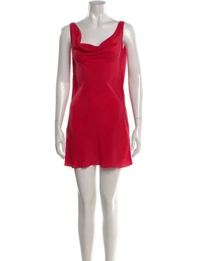 Pre-owned Agent Provocateur Silk Mini Dress In Pink