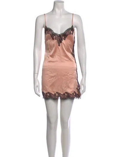 Pre-owned Agent Provocateur Silk Mini Dress In Pink
