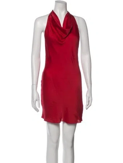 Pre-owned Agent Provocateur Silk Mini Dress In Red