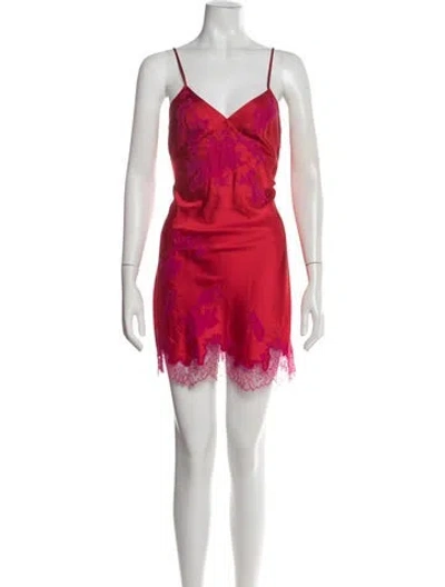 Pre-owned Agent Provocateur Silk Mini Dress In Red