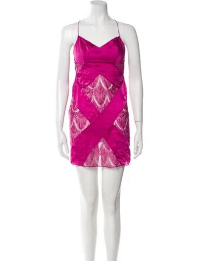 Pre-owned Agent Provocateur Silk Mini Dress W/ Tags In Pink