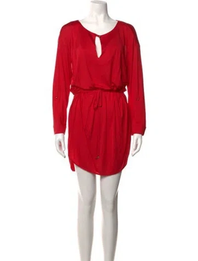 Pre-owned Agent Provocateur Silk Mini Dress W/ Tags In Red