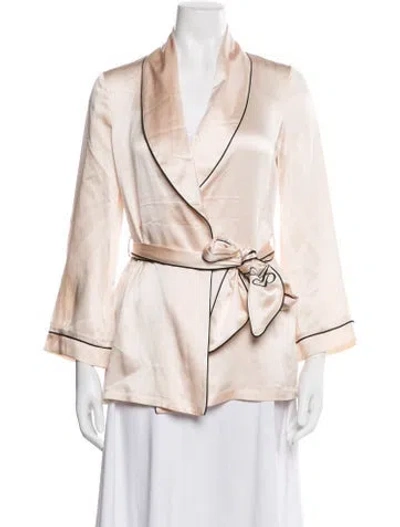 Pre-owned Agent Provocateur Silk Robe In Pink