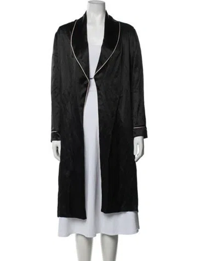 Pre-owned Agent Provocateur Silk Robe W/ Tags In Black
