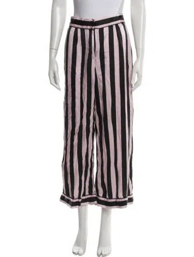 Pre-owned Agent Provocateur Silk Striped Pajamas In Pink