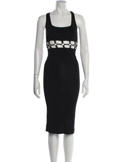 Pre-owned Agent Provocateur Square Neckline Knee-length Dress In Blue