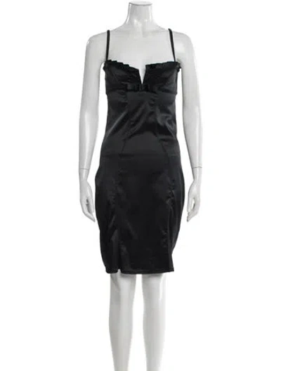 Pre-owned Agent Provocateur Square Neckline Mini Dress In Black