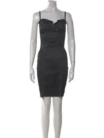 Pre-owned Agent Provocateur Square Neckline Mini Dress In Black