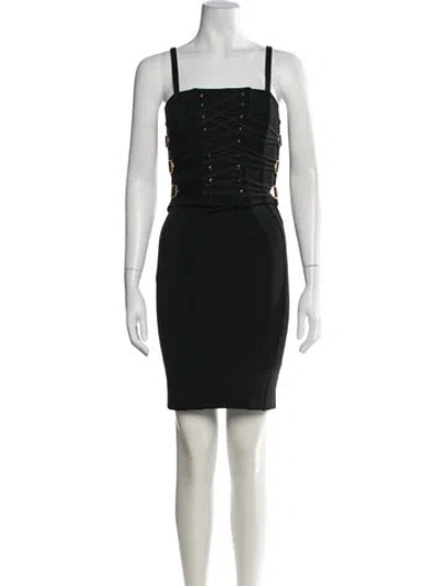 Pre-owned Agent Provocateur Square Neckline Mini Dress In Black