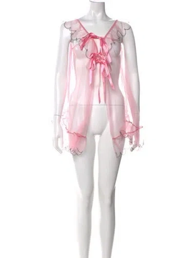 Pre-owned Agent Provocateur Square Neckline Mini Dress In Pink