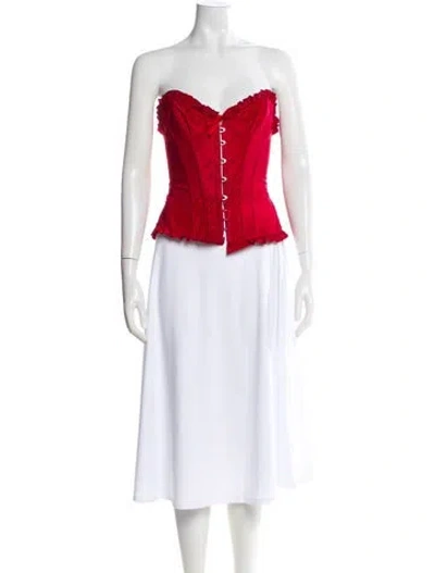 Pre-owned Agent Provocateur Strapless Top In Red