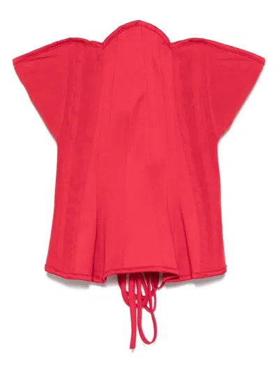AGENT PROVOCATEUR AGENT PROVOCATEUR STRUCTURED RED CORSET