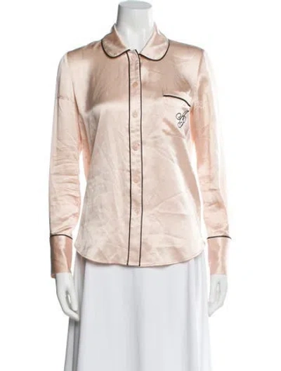 Pre-owned Agent Provocateur Top Silk Pajamas In Pink