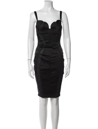 Pre-owned Agent Provocateur V-neck Knee-length Dress In Black