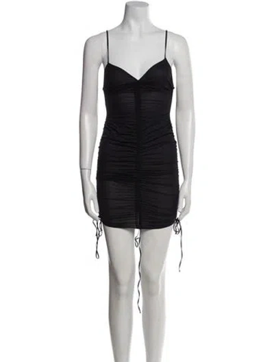 Pre-owned Agent Provocateur V-neck Mini Dress In Black