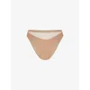 Agent Provocateur Womens Champagne Lucky Panelled Stretch-tulle Briefs In Champagne