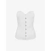 Agent Provocateur Mercy Satin Corset In Ivory