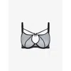 Agent Provocateur Womens Black Buffie Bow-embellished Woven Bra In Black