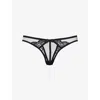 Agent Provocateur Womens Black Clarissa Lace And Mesh Briefs In Black