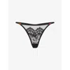 Agent Provocateur Womens Black Classisa Lace Thong In Black