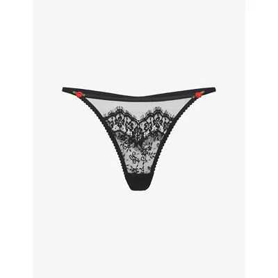 Agent Provocateur Womens Black Classisa Lace Thong