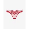 Agent Provocateur Womens Burgundy Rosa G-string Lace Thong In Red