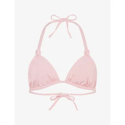 Agent Provocateur Womens Baby Pink Arlie Triangle Bikini Top