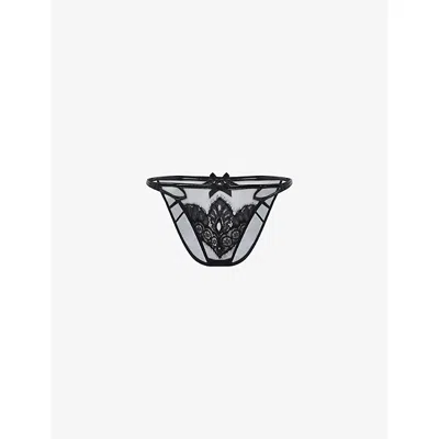 Agent Provocateur Womens Black Ariella Full Mesh Brief