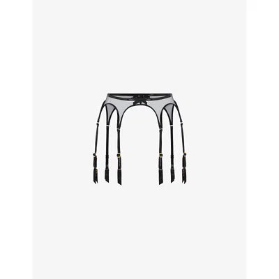 Agent Provocateur Womens Black Ariella Sheer Tulle Suspender