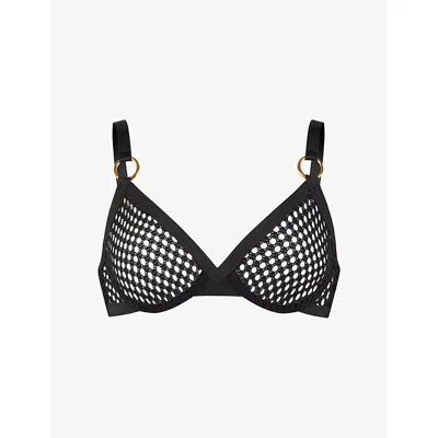 Agent Provocateur Womens Black Bubbles Soft Cup Underwired Bra