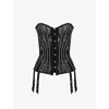 AGENT PROVOCATEUR AGENT PROVOCATEUR WOMEN'S BLACK CAITRIONA CRYSTAL-EMBELLISHED LACE AND TULLE CORSET