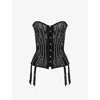 Agent Provocateur Womens Black Caitriona Crystal-embellished Lace And Tulle Corset In Black