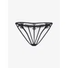 Agent Provocateur Womens Black Coletta Tulle Briefs Xxl In Black