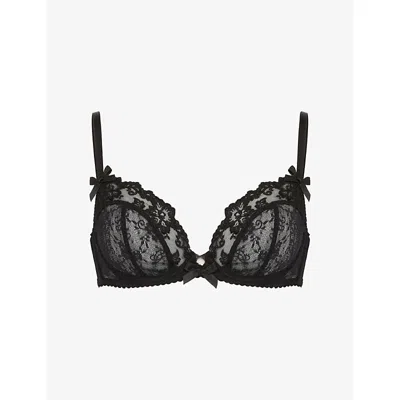 Agent Provocateur Womens Black Josephina Plunge Lace Bra