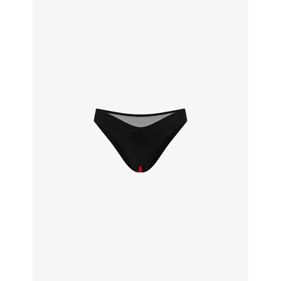 Agent Provocateur Womens Nikita Ouvert Stretch-woven Briefs Black Xxl