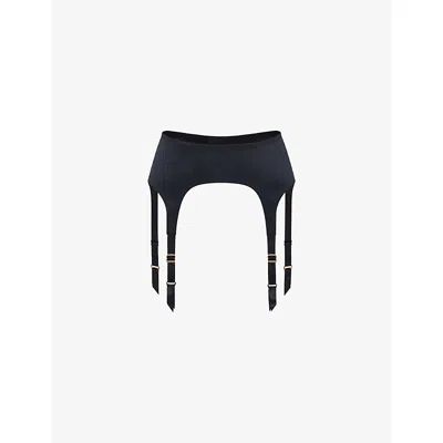 Agent Provocateur Womens Black Nikita Satin Suspender