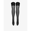 Agent Provocateur Womens Black Signature Fishnet Hold-ups In Black