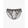 Agent Provocateur Womens Black/pink Lana Lace Briefs In Multi