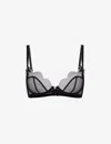 Agent Provocateur Lorna Scalloped Mesh Underwired Bra In Black